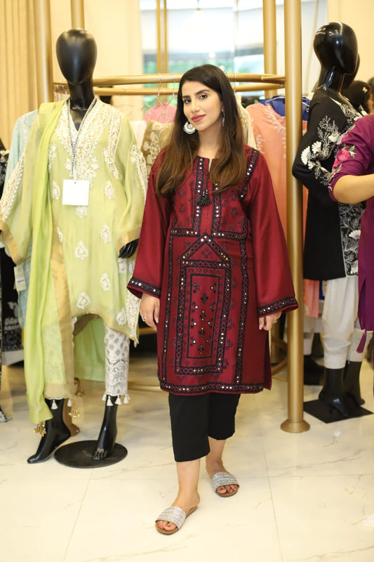 IVY Balochi Mirror Shirt - Luxury Pret